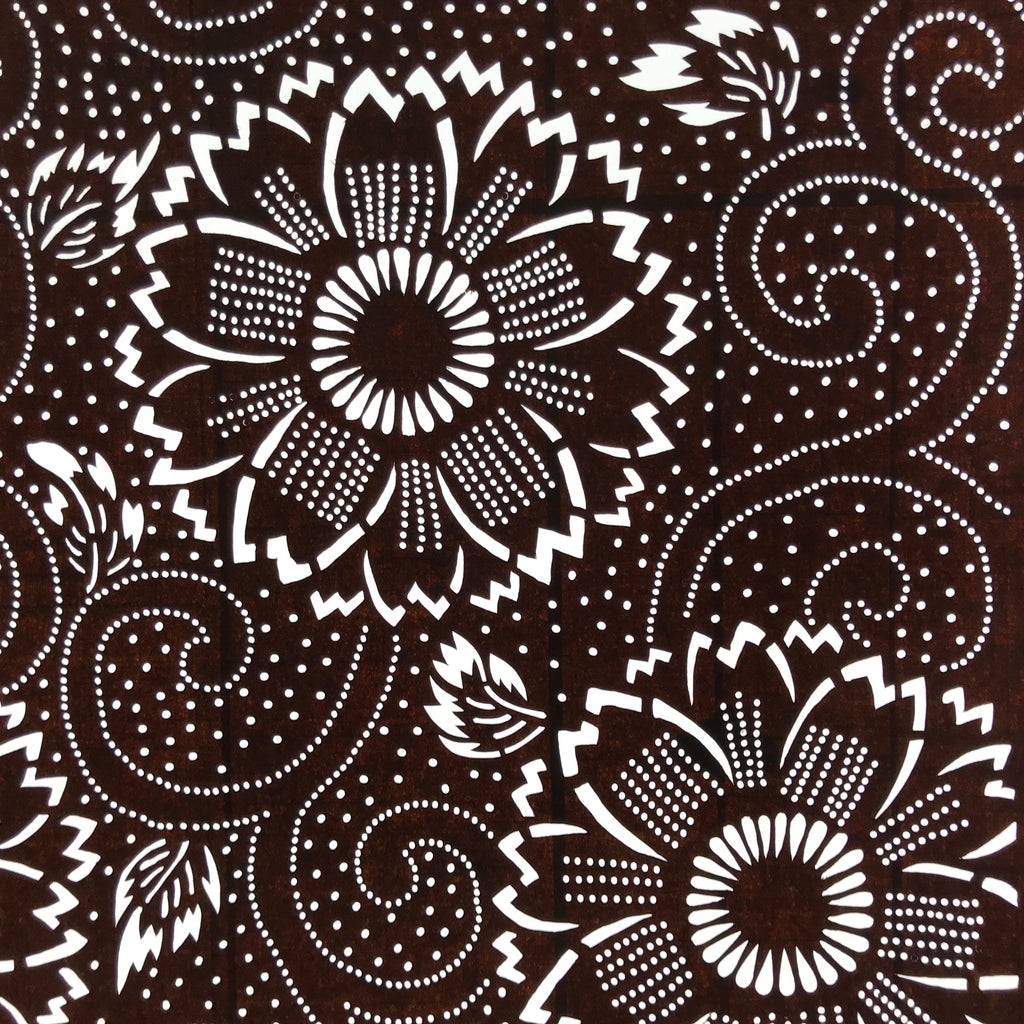 Antique Japanese Ise Katagami Paper Kimono Stencil Large Floral Pattern A733