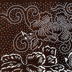 Antique Japanese Ise Katagami Paper Kimono Stencil Large Peony Botan Design A731