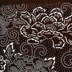 Antique Japanese Ise Katagami Paper Kimono Stencil Large Peony Botan Design A731