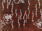 Antique Japanese Ise Katagami Paper Kimono Stencil Matsukawabishi Pine Bark A725