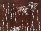 Antique Japanese Ise Katagami Paper Kimono Stencil Matsukawabishi Pine Bark A725