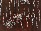 Antique Japanese Ise Katagami Paper Kimono Stencil Matsukawabishi Pine Bark A725