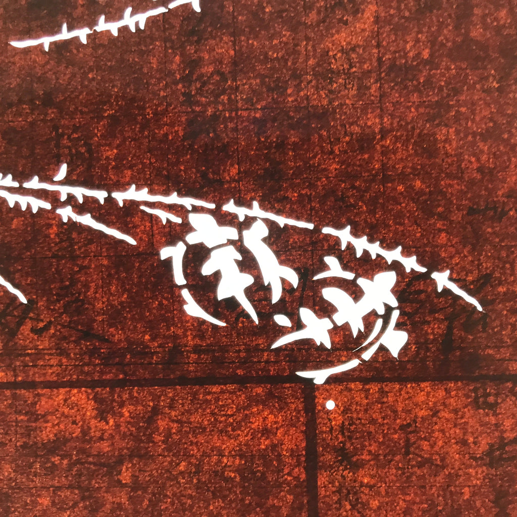 Antique Japanese Ise Katagami Paper Kimono Stencil Minogame Kame Turtle A726