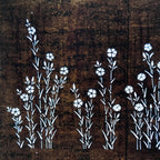 Antique Japanese Ise Katagami Paper Kimono Stencil Nadeshiko Carnations A722