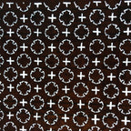 Antique Japanese Ise Katagami Paper Kimono Stencil Round Cross Pattern A727