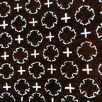 Antique Japanese Ise Katagami Paper Kimono Stencil Round Cross Pattern A727
