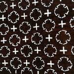 Antique Japanese Ise Katagami Paper Kimono Stencil Round Cross Pattern A727