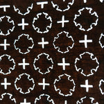 Antique Japanese Ise Katagami Paper Kimono Stencil Round Cross Pattern A727