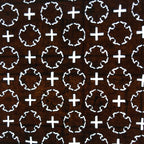 Antique Japanese Ise Katagami Paper Kimono Stencil Round Cross Pattern A727