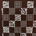 Antique Japanese Ise Katagami Paper Kimono Stencil Shochikubai Square Plum A730