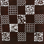 Antique Japanese Ise Katagami Paper Kimono Stencil Shochikubai Square Plum A730