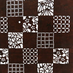 Antique Japanese Ise Katagami Paper Kimono Stencil Shochikubai Square Plum A730