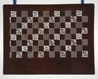 Antique Japanese Ise Katagami Paper Kimono Stencil Shochikubai Square Plum A730
