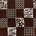 Antique Japanese Ise Katagami Paper Kimono Stencil Shochikubai Square Plum A730