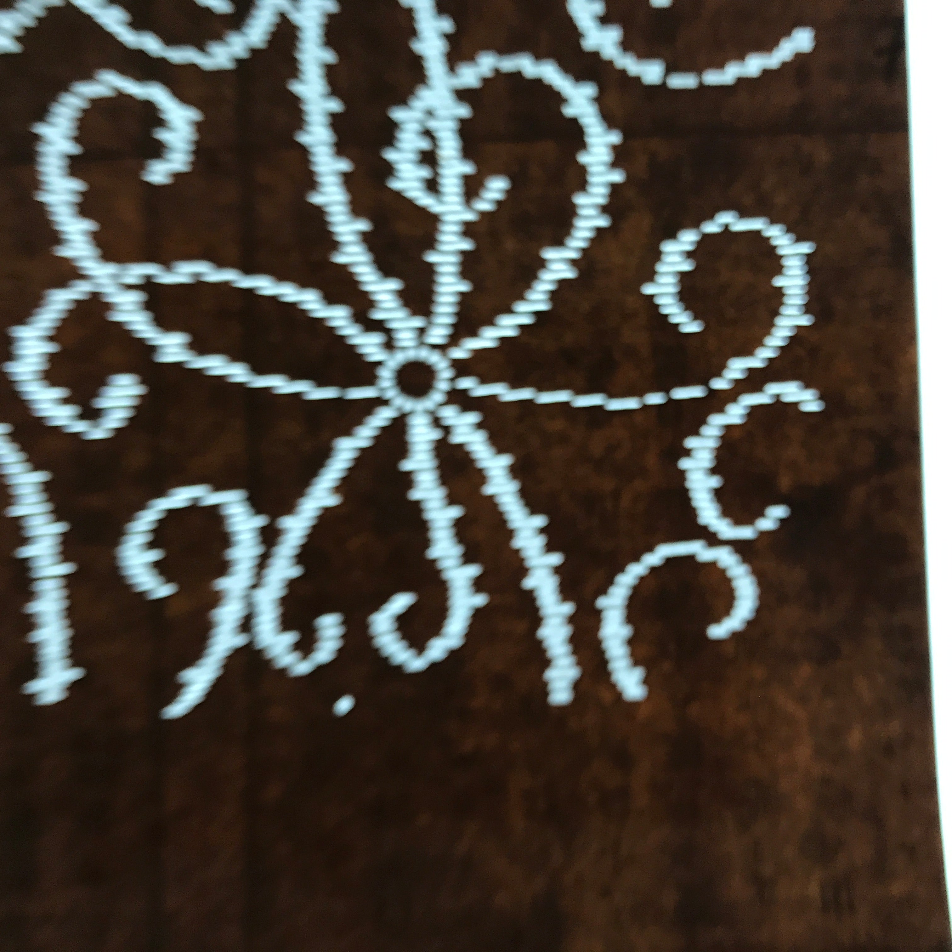 Antique Japanese Ise Katagami Paper Kimono Stencil Simple Floral Design A688