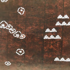 Antique Japanese Ise Katagami Paper Kimono Stencil Simple Plants Flowers A742