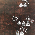 Antique Japanese Ise Katagami Paper Kimono Stencil Simple Plants Flowers A742