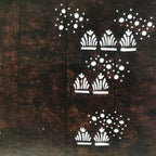 Antique Japanese Ise Katagami Paper Kimono Stencil Simple Plants Flowers A742
