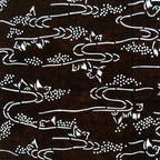 Antique Japanese Ise Katagami Paper Kimono Stencil Small Birds River Design A713