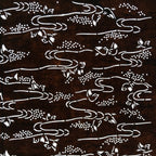 Antique Japanese Ise Katagami Paper Kimono Stencil Small Birds River Design A713