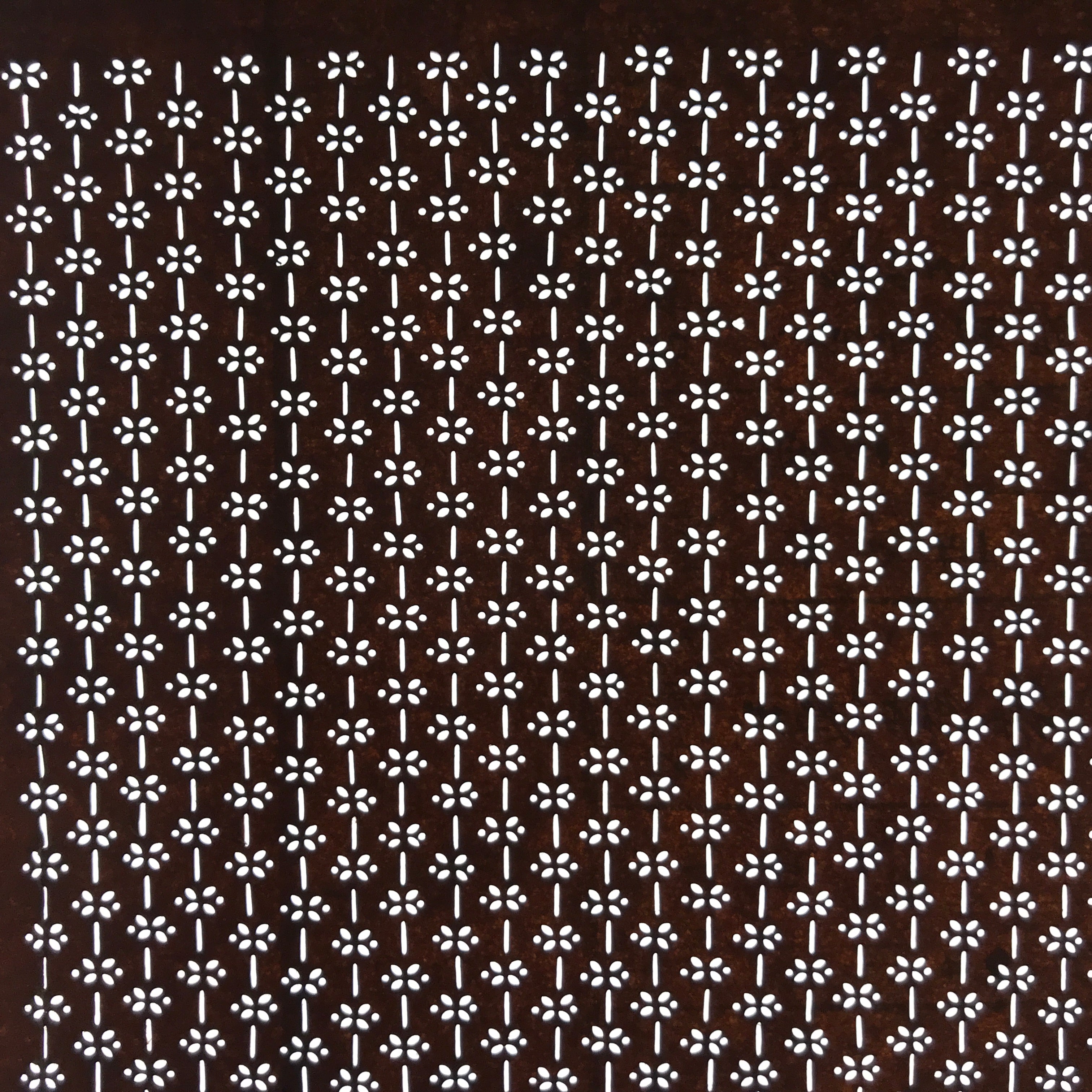 Antique Japanese Ise Katagami Paper Kimono Stencil Small Flowers Design A695