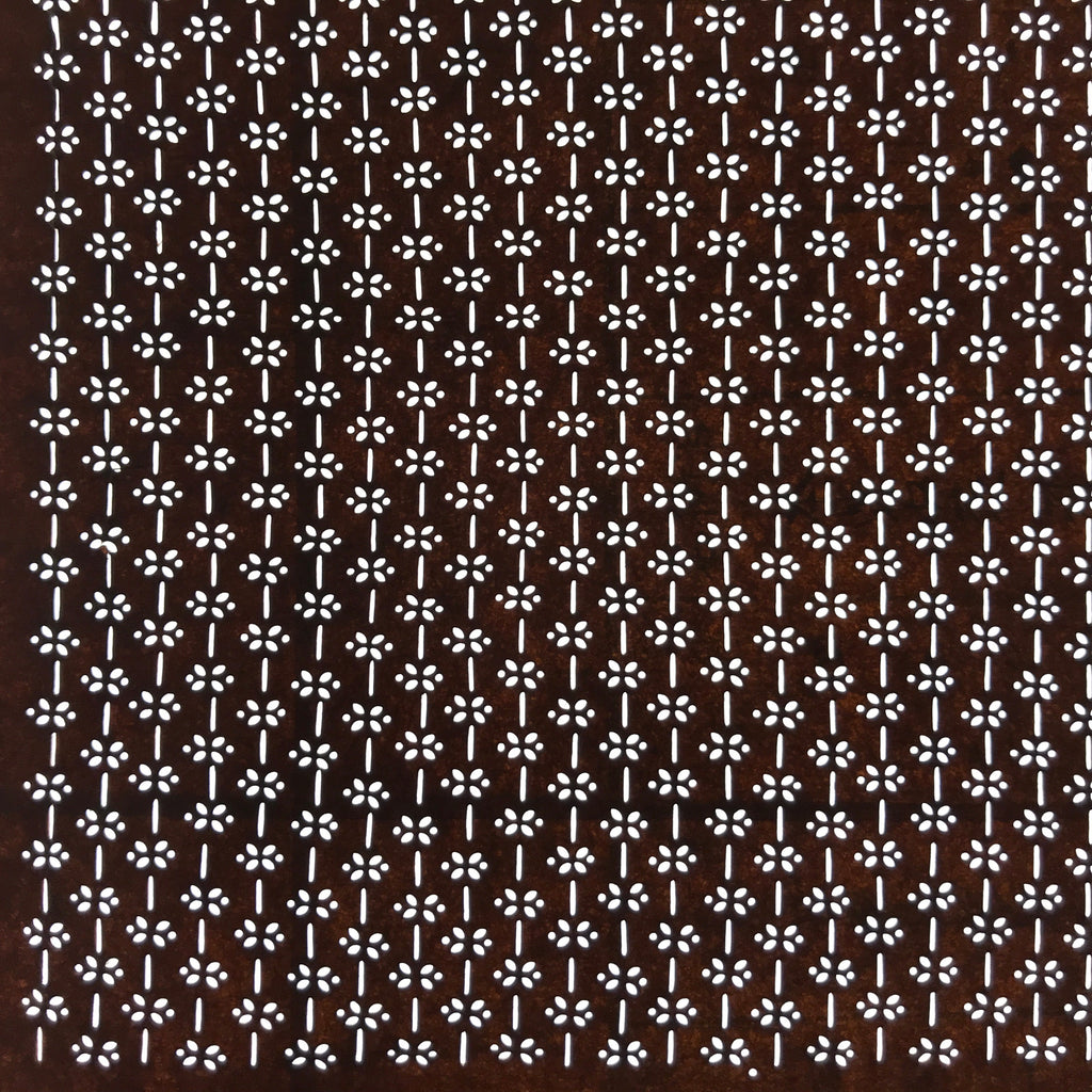 Antique Japanese Ise Katagami Paper Kimono Stencil Small Flowers Design A695