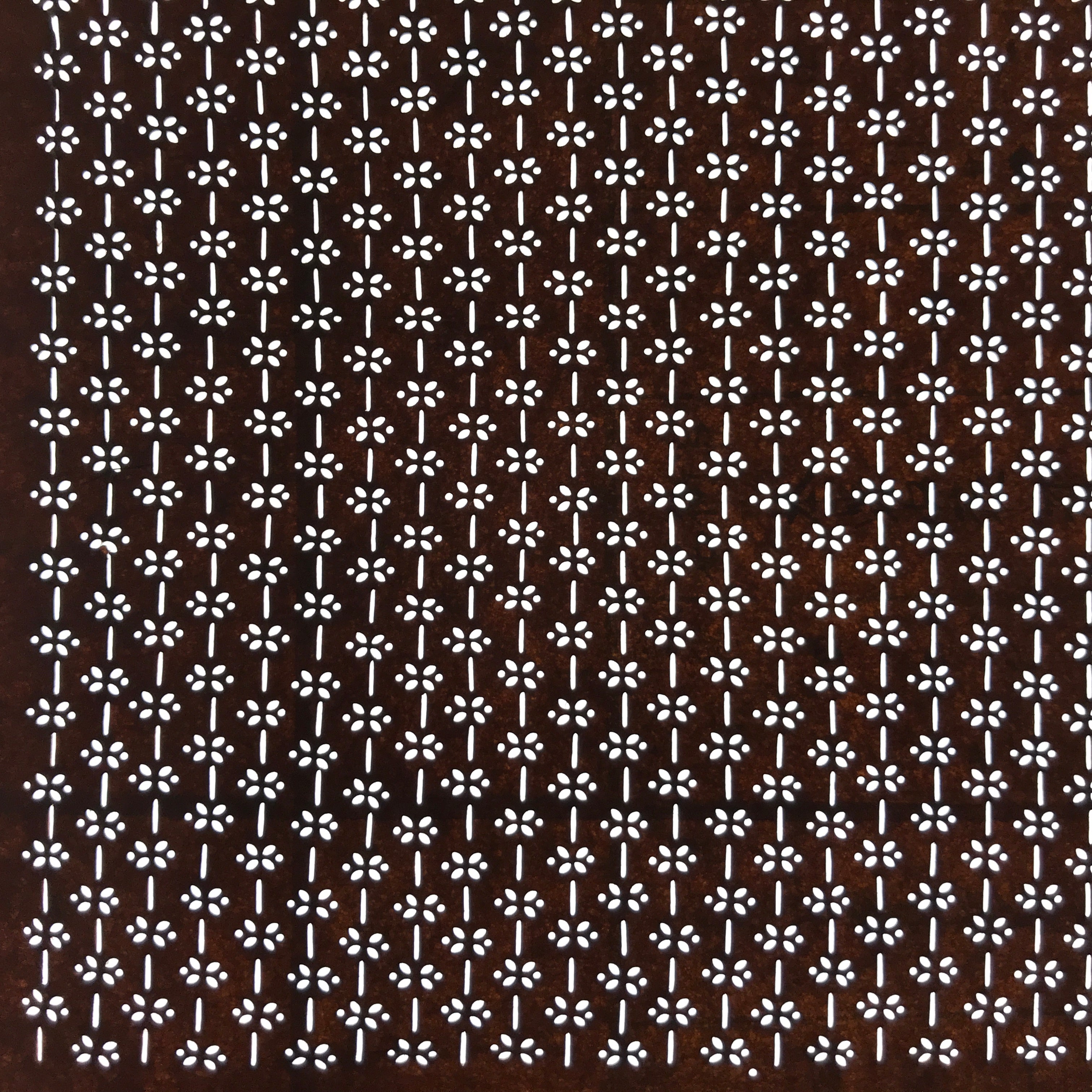 Antique Japanese Ise Katagami Paper Kimono Stencil Small Flowers Design A695