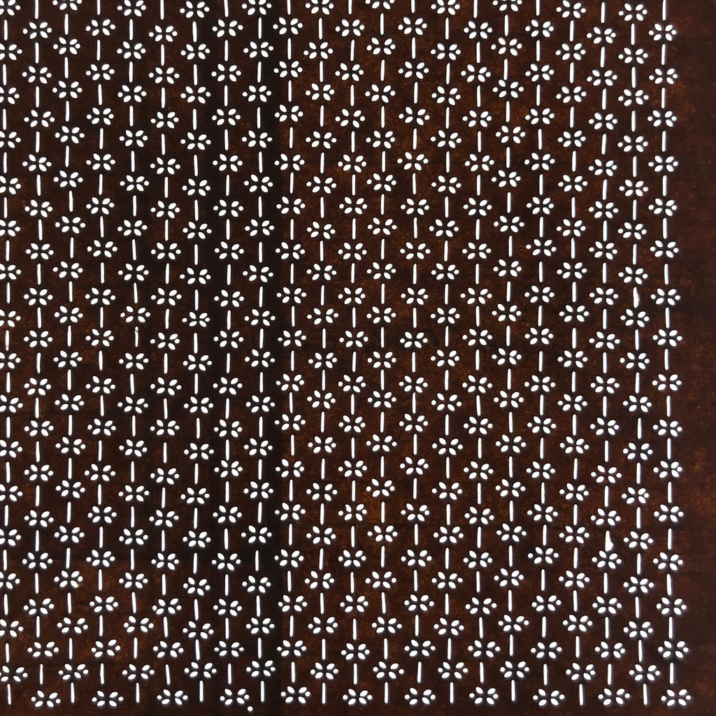 Antique Japanese Ise Katagami Paper Kimono Stencil Small Flowers Design A695