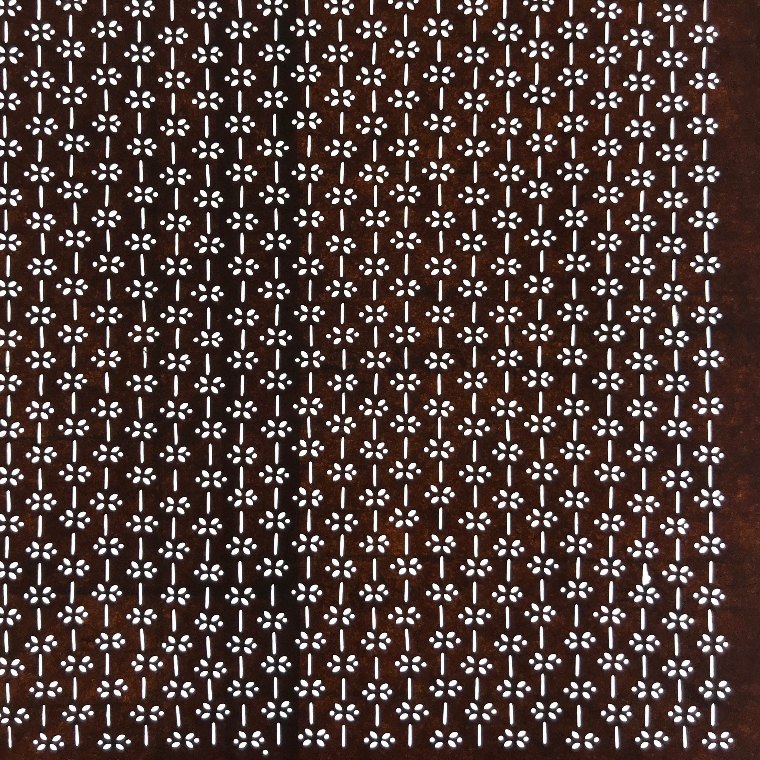 Antique Japanese Ise Katagami Paper Kimono Stencil Small Flowers Design A695