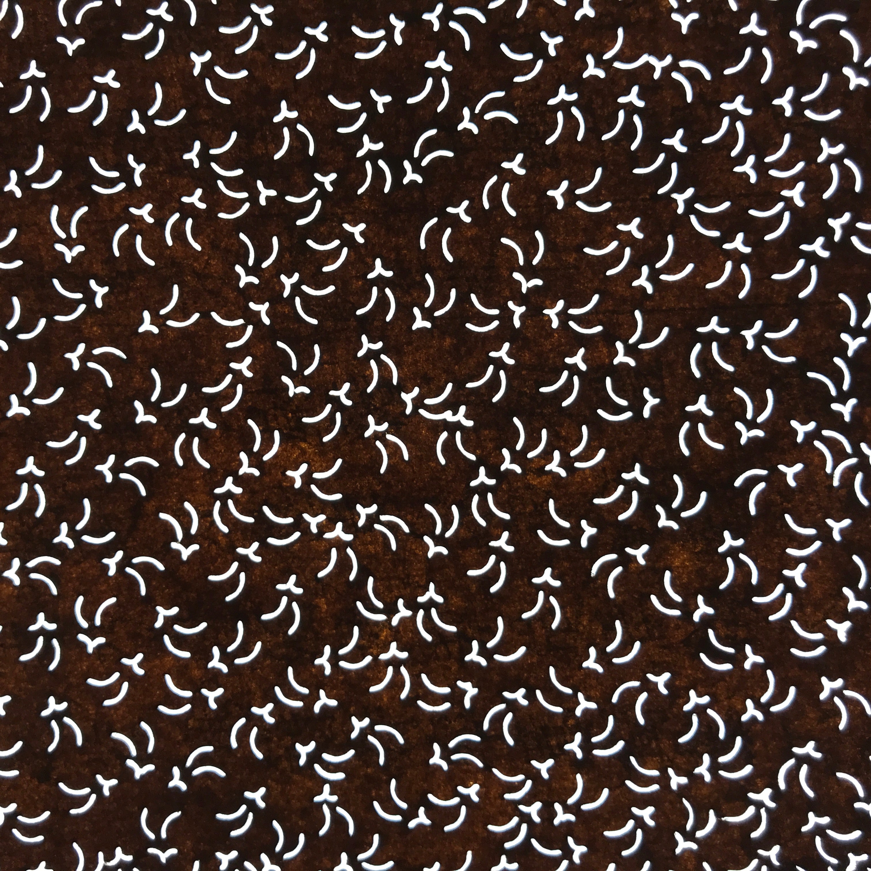 Antique Japanese Ise Katagami Paper Kimono Stencil Small Plant Pattern A694