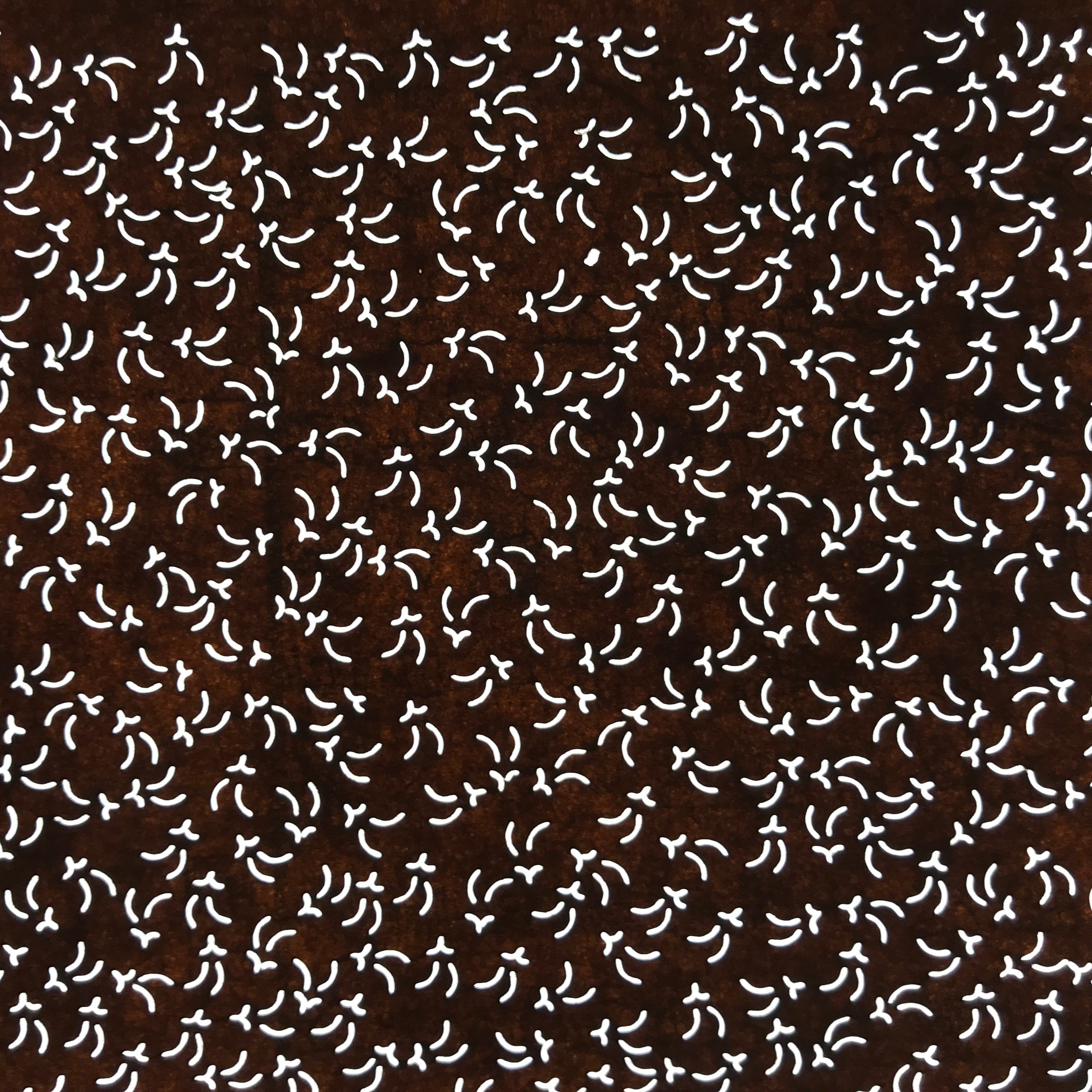 Antique Japanese Ise Katagami Paper Kimono Stencil Small Plant Pattern A694