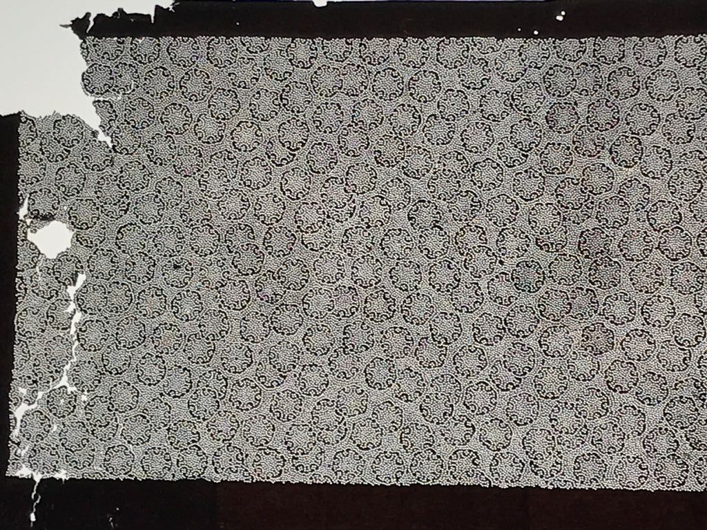 Antique Japanese Ise Katagami Paper Kimono Stencil Snowflake Yukiwa Design A832