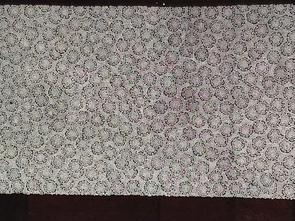 Antique Japanese Ise Katagami Paper Kimono Stencil Snowflake Yukiwa Design A832