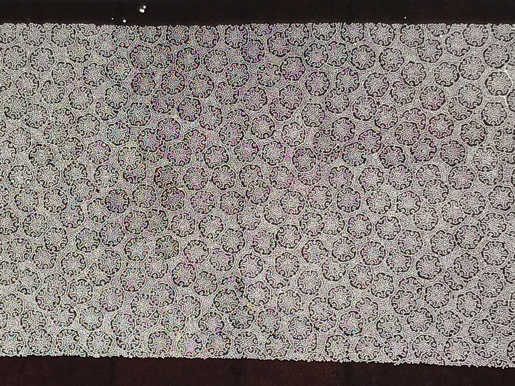 Antique Japanese Ise Katagami Paper Kimono Stencil Snowflake Yukiwa Design A832