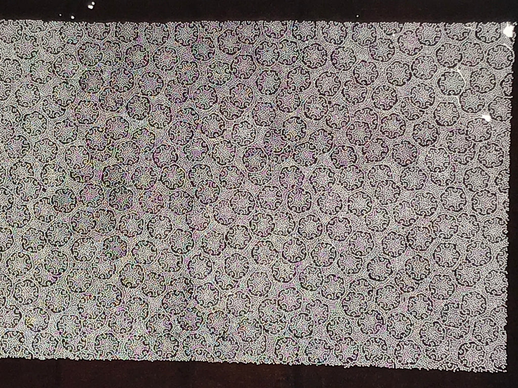 Antique Japanese Ise Katagami Paper Kimono Stencil Snowflake Yukiwa Design A832