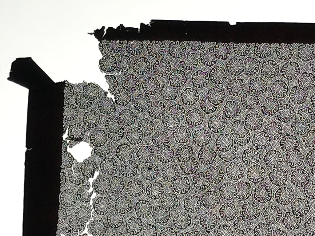 Antique Japanese Ise Katagami Paper Kimono Stencil Snowflake Yukiwa Design A832