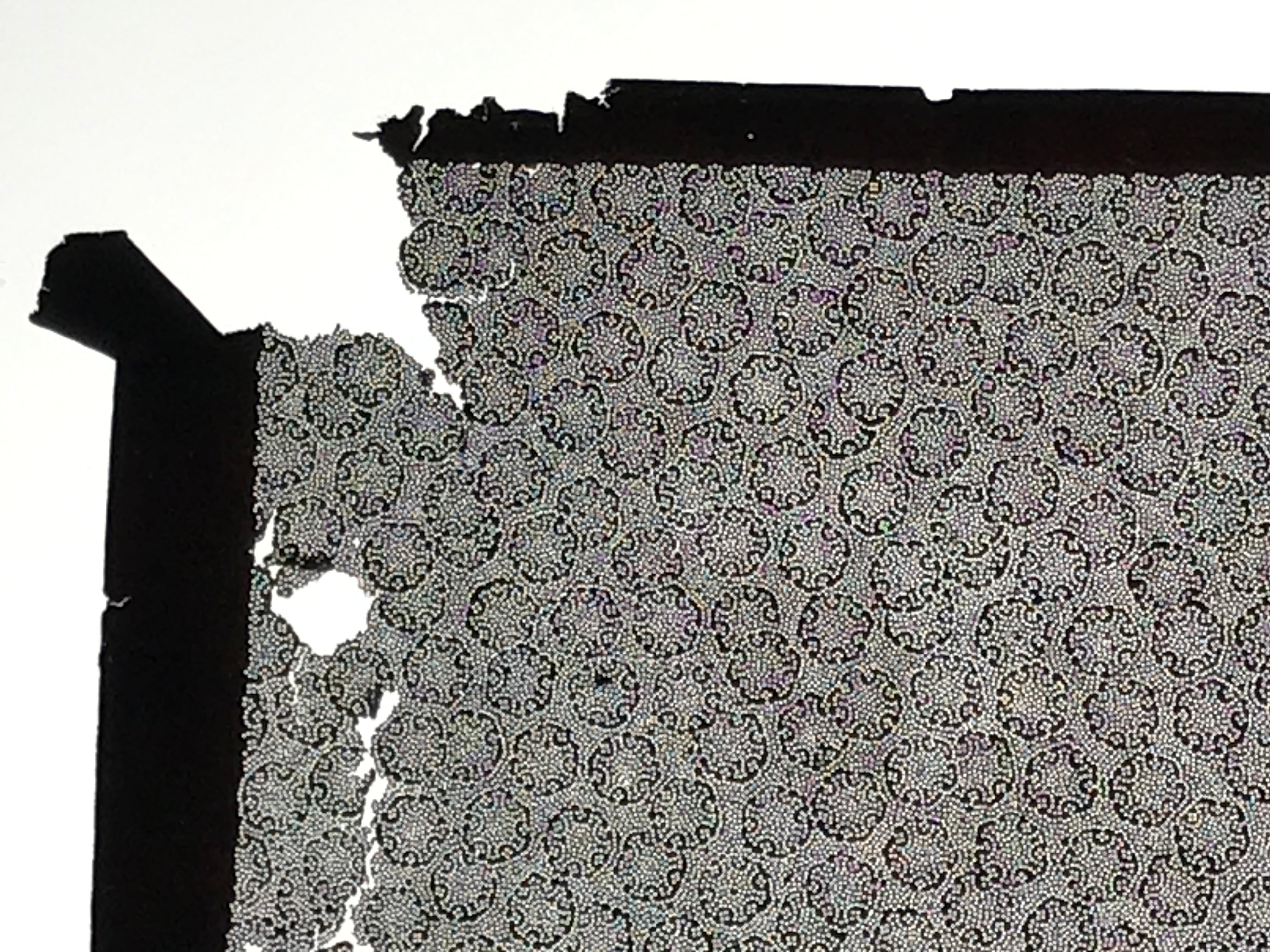 Antique Japanese Ise Katagami Paper Kimono Stencil Snowflake Yukiwa Design A832