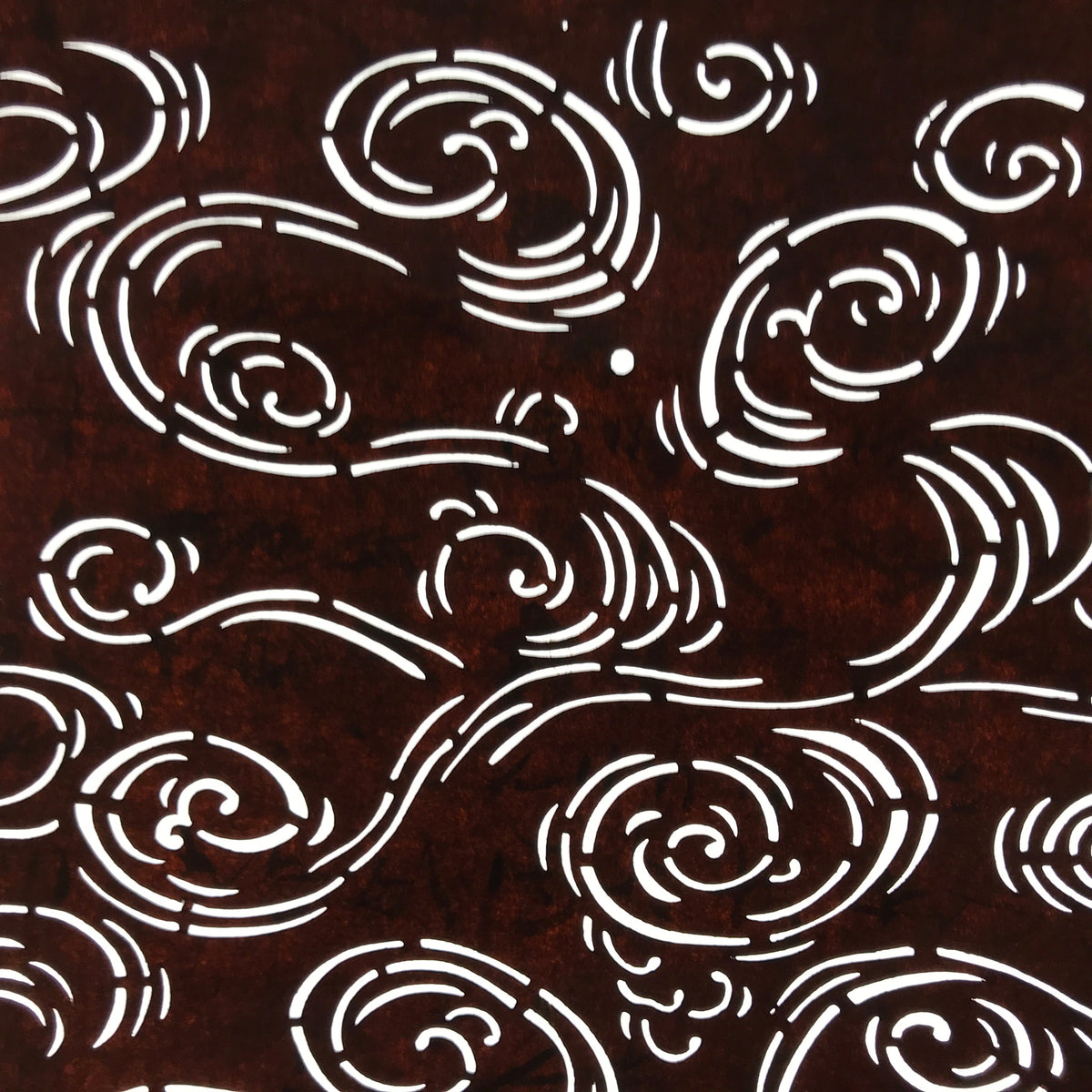 Antique Japanese Ise Katagami Paper Kimono Stencil Swirling Water Kanzemizu A739