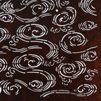 Antique Japanese Ise Katagami Paper Kimono Stencil Swirling Water Kanzemizu A739