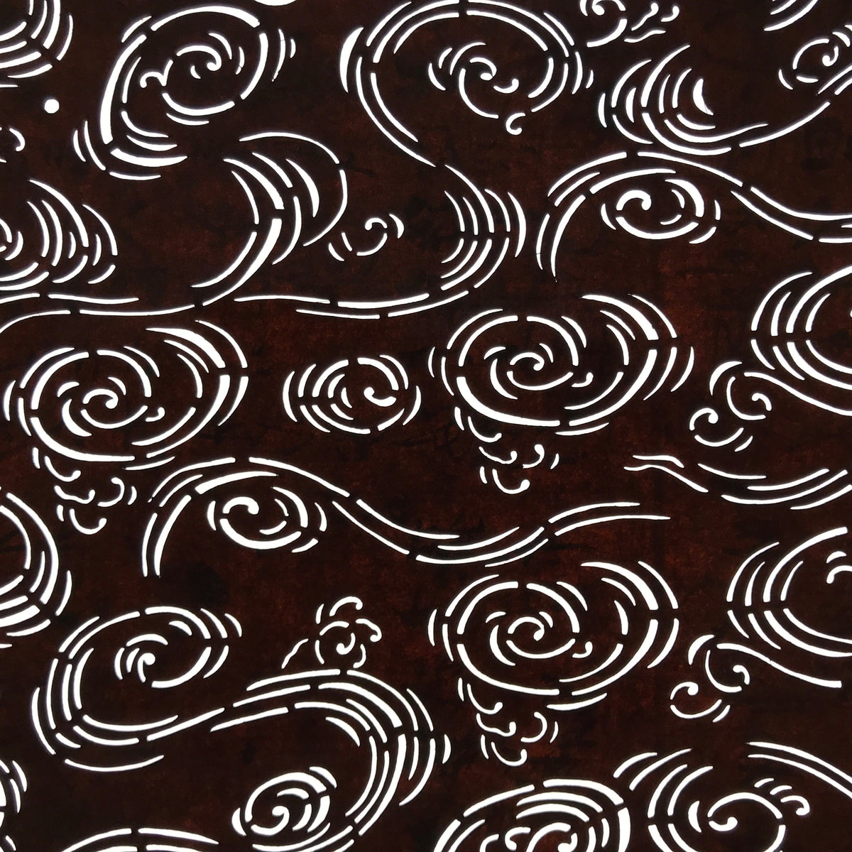 Antique Japanese Ise Katagami Paper Kimono Stencil Swirling Water Kanzemizu A739