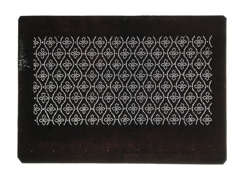 Antique Japanese Ise Katagami Paper Kimono Stencil Tatewaku Hishi Pattern A862