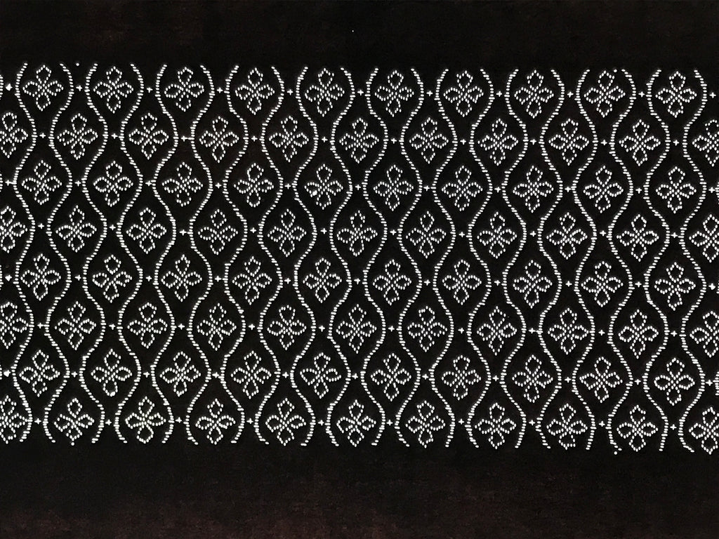 Antique Japanese Ise Katagami Paper Kimono Stencil Tatewaku Hishi Pattern A862