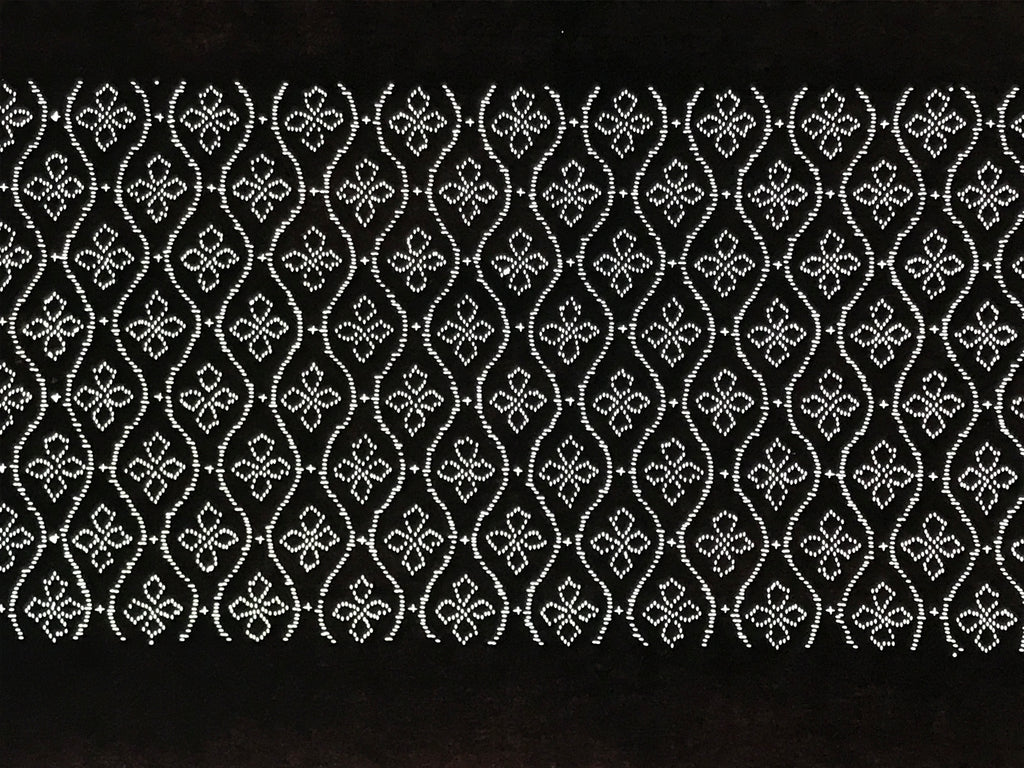 Antique Japanese Ise Katagami Paper Kimono Stencil Tatewaku Hishi Pattern A862