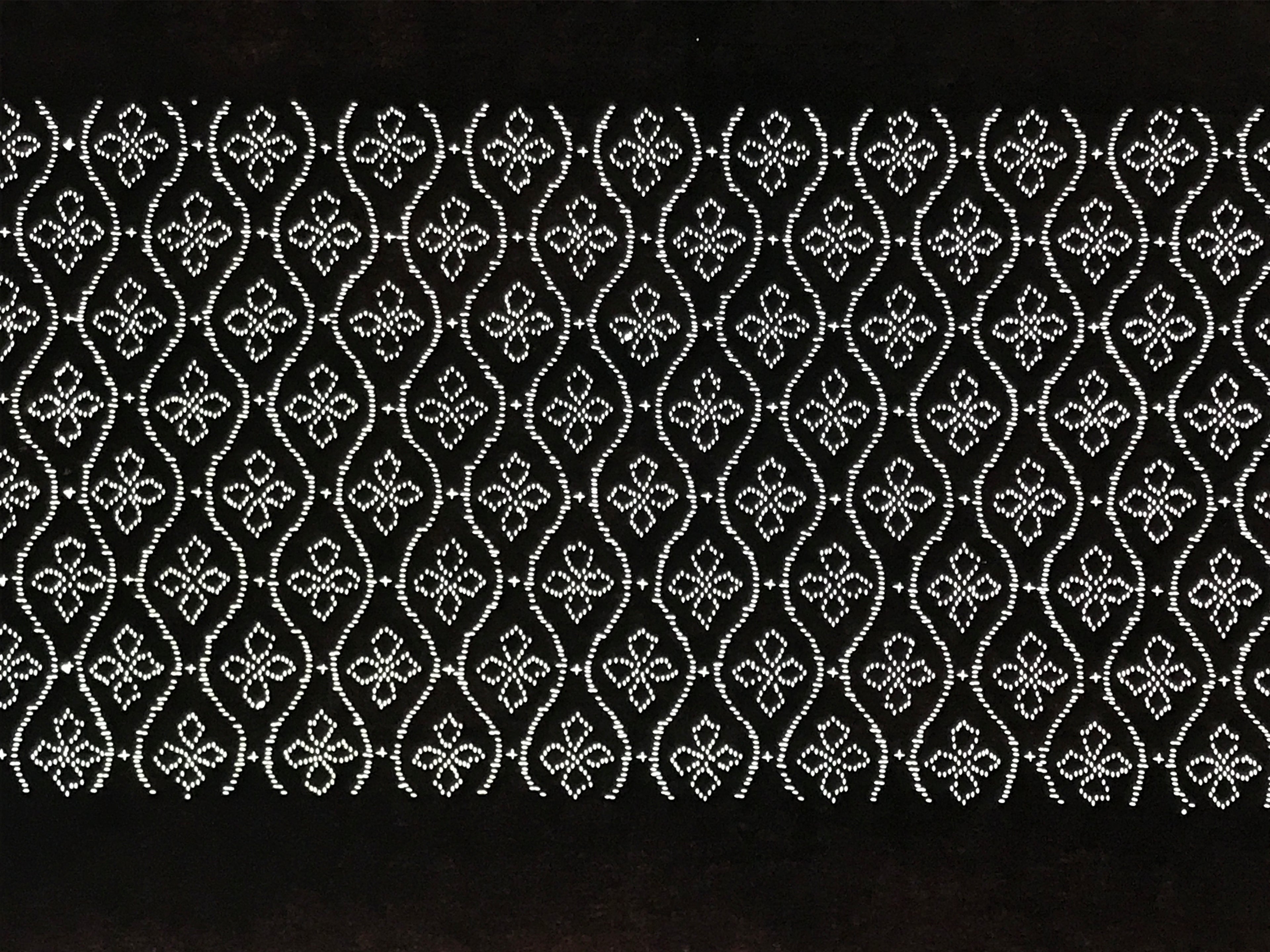 Antique Japanese Ise Katagami Paper Kimono Stencil Tatewaku Hishi Pattern A862