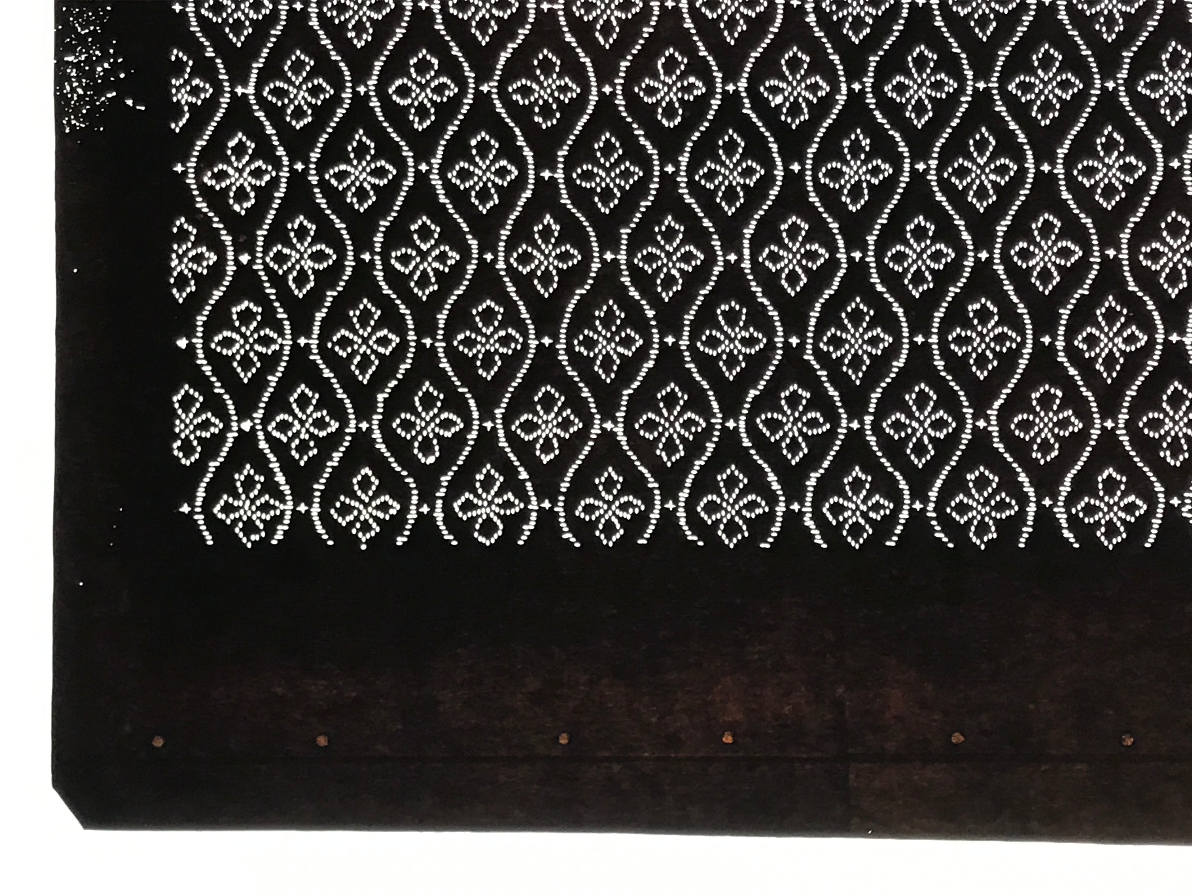 Antique Japanese Ise Katagami Paper Kimono Stencil Tatewaku Hishi Pattern A862