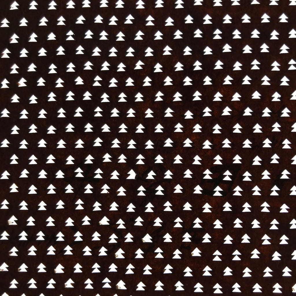 Antique Japanese Ise Katagami Paper Kimono Stencil Tree Arrow Pattern A719