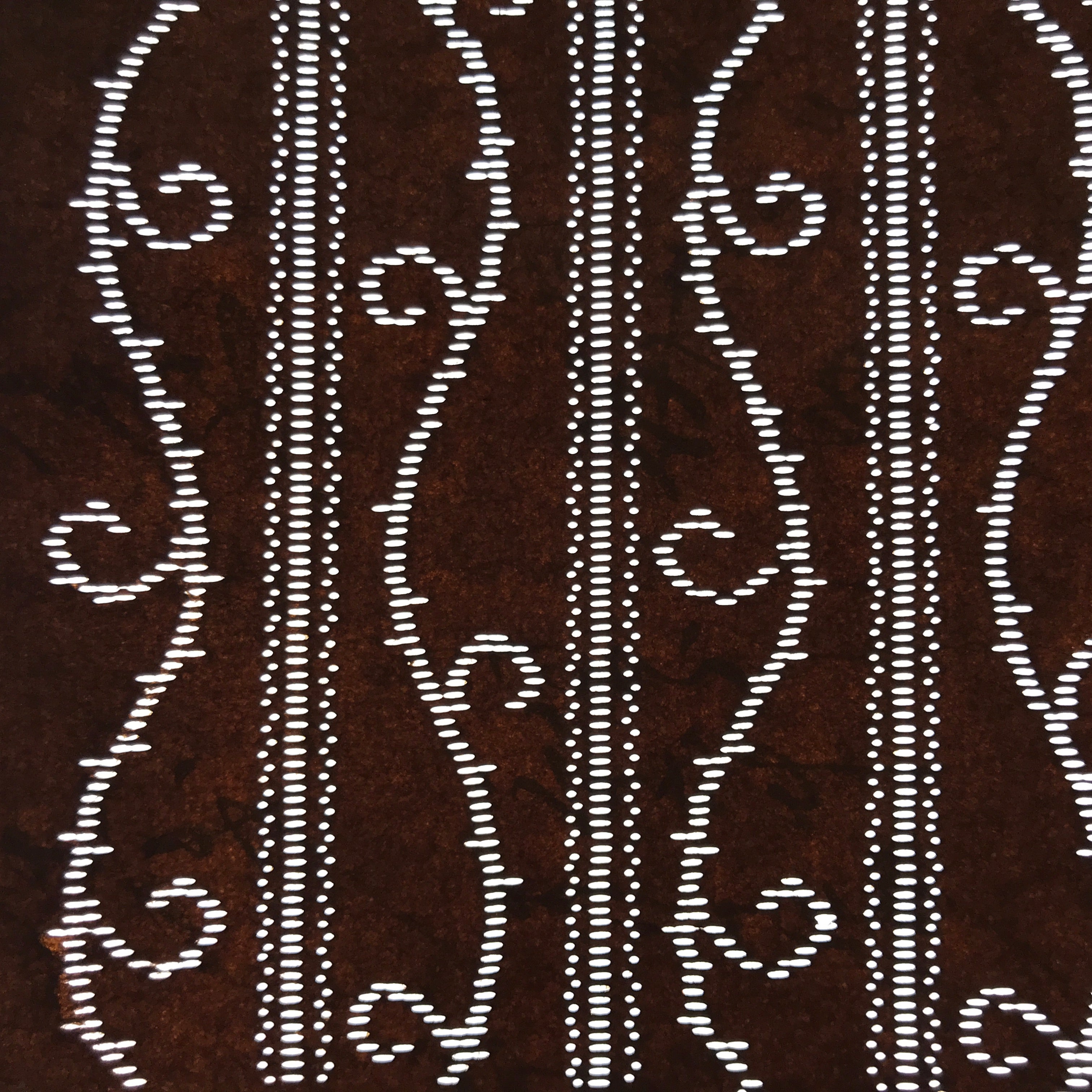 Antique Japanese Ise Katagami Paper Kimono Stencil Vertical Vine Pattern A685