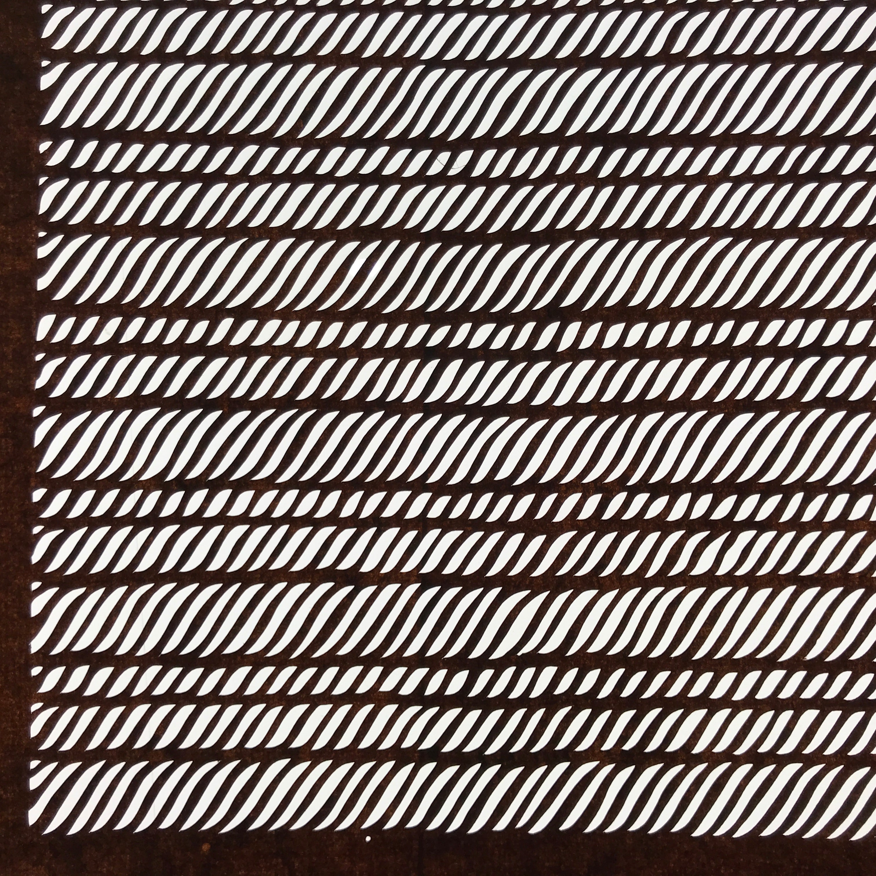 Antique Japanese Ise Katagami Paper Kimono Stencil Wavy Rope Weave Lines A737