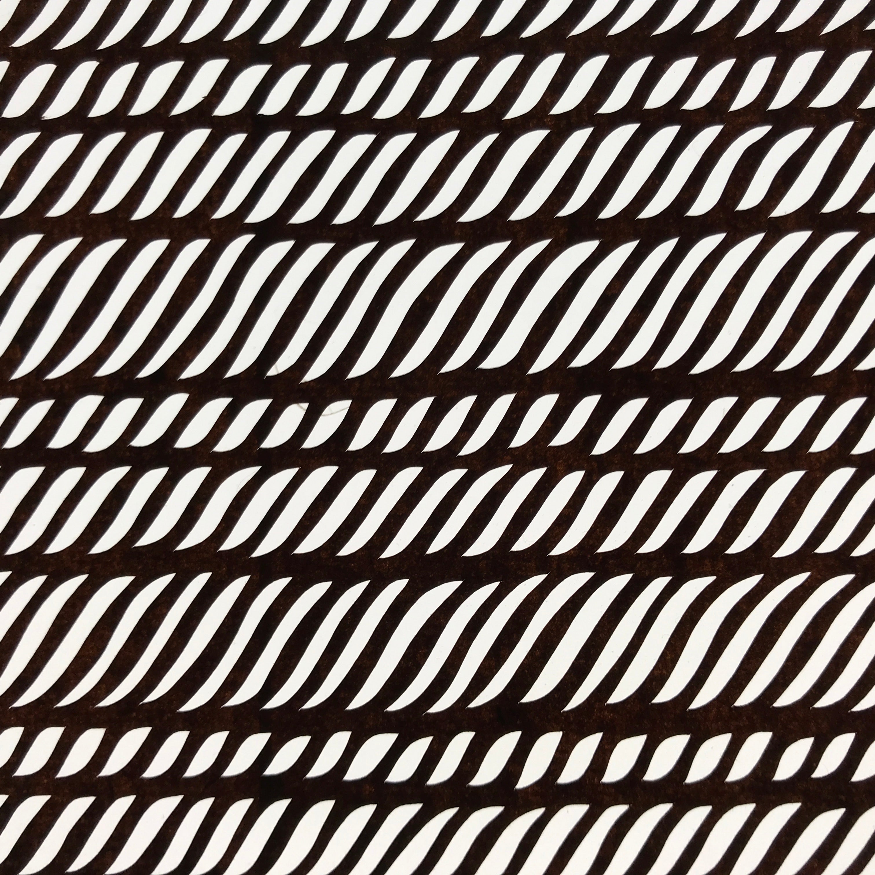 Antique Japanese Ise Katagami Paper Kimono Stencil Wavy Rope Weave Lines A737