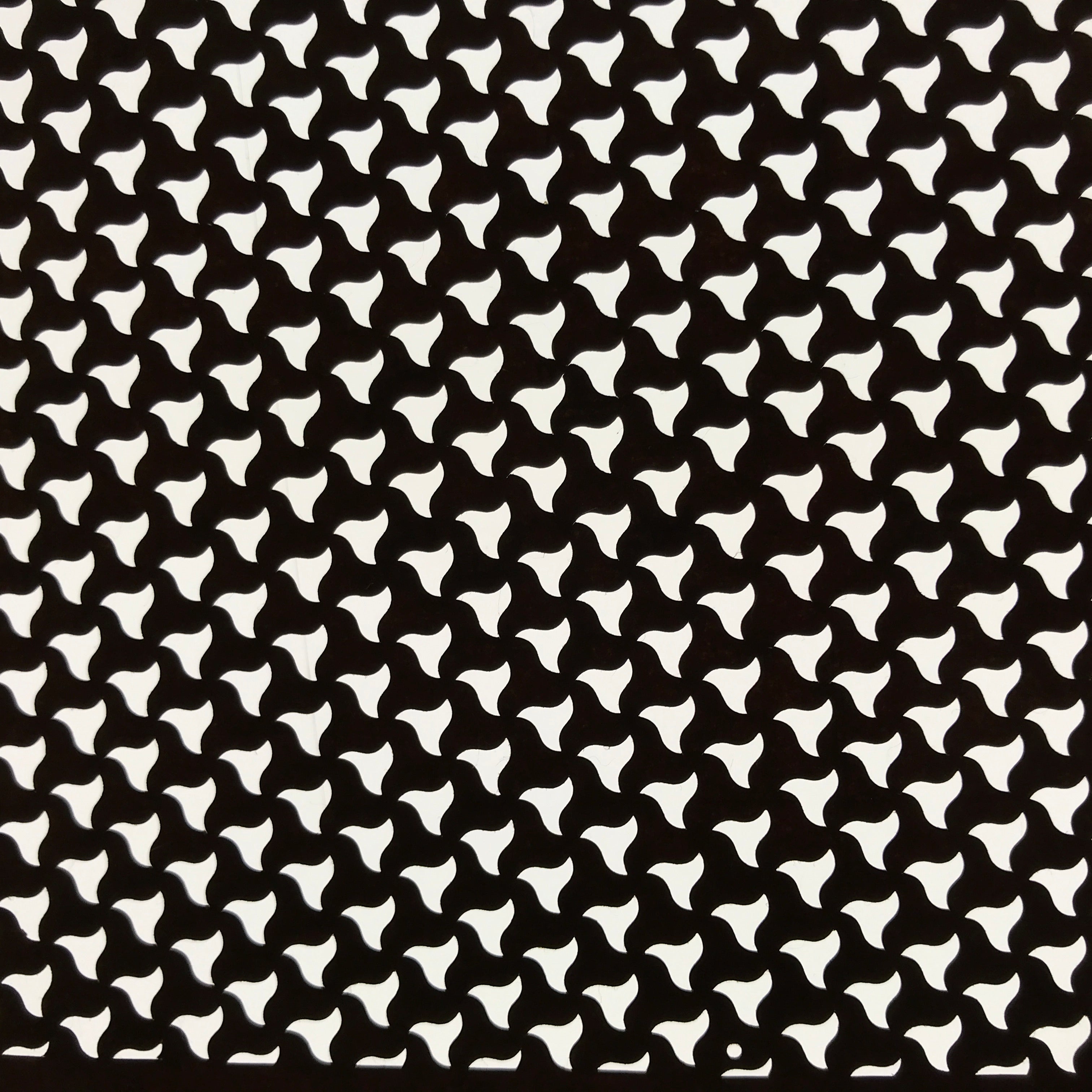 Antique Japanese Ise Katagami Paper Kimono Stencil Wavy Triangle Chidori A705